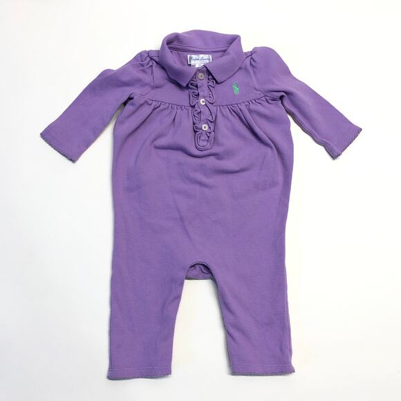 RALPH LAUREN POLO GIRLS ROMPER SIZE 6M - Picture 1 of 2